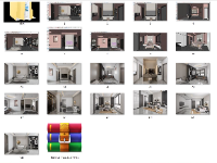 File Sketchup + Vray 6.1 nội thất 2 phòng ngủ kèm ảnh phối cảnh